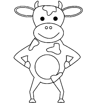 Dibujos de animales para colorear online. Dibujos de vacas para ...