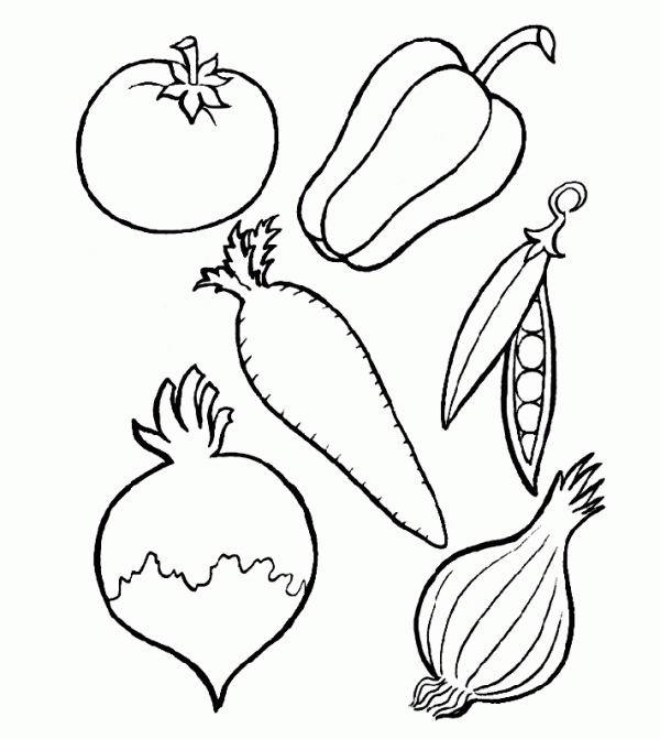 Dibujos de vegetales para imprimir y colorear: Verduras y ...