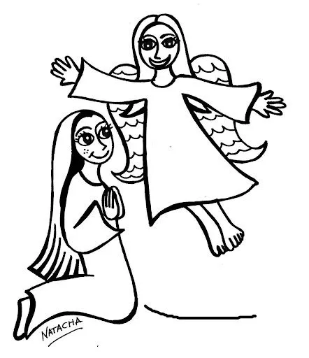 DIBUJOS DE LA VIDA DE LA VIRGEN MARIA | Dibujos para colorear