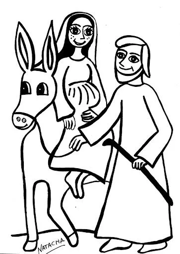 DIBUJOS DE LA VIDA DE LA VIRGEN MARIA | Dibujos para colorear