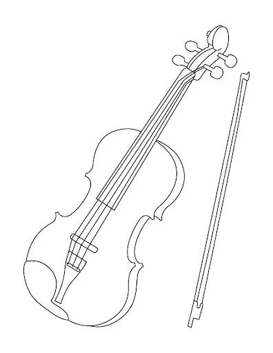 DIBUJOS DE VIOLINES PARA COLOREAR | Dibujos para colorear