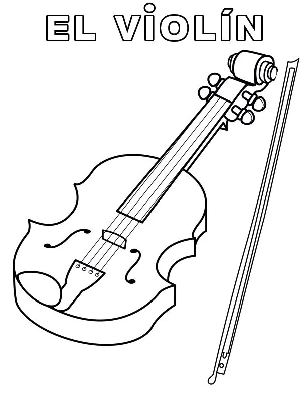 dibujos de violines Colouring Pages