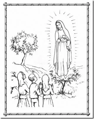 Dibujos de la virgen de fatima para colorear - Imagui