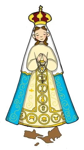 Dibujos Virgen del Valle de Venezuela para niños | JUGARYCOLOREAR