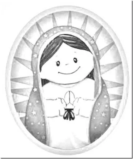 Dibujos de la virgencita Plis para colorear - Imagui