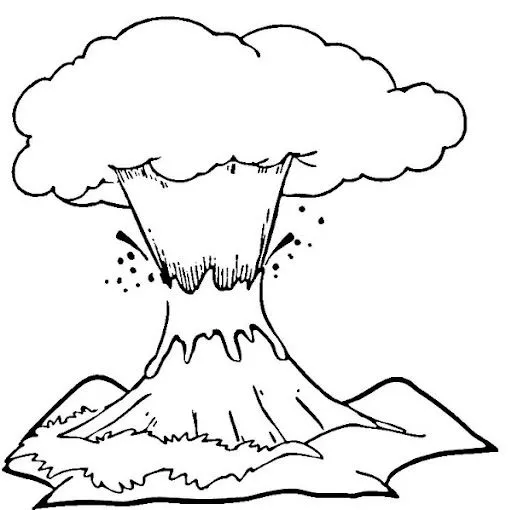 Dibujos de volcanes para niños - Imagui