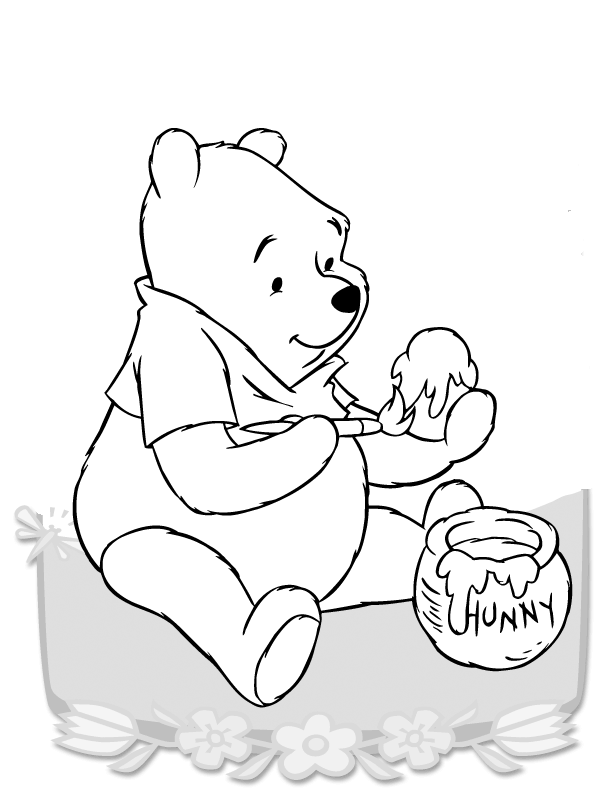 dibujos de winnie pooh dibujos en blanco y negro dibujos para colorear ...