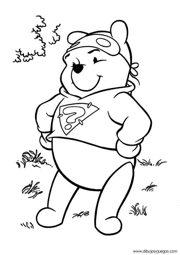 dibujos-winnie-the-pooh-003 | Dibujos y juegos, para pintar y colorear