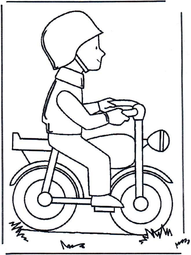 Dibujos.org / Diversos / Otros / Hombre con motocicleta