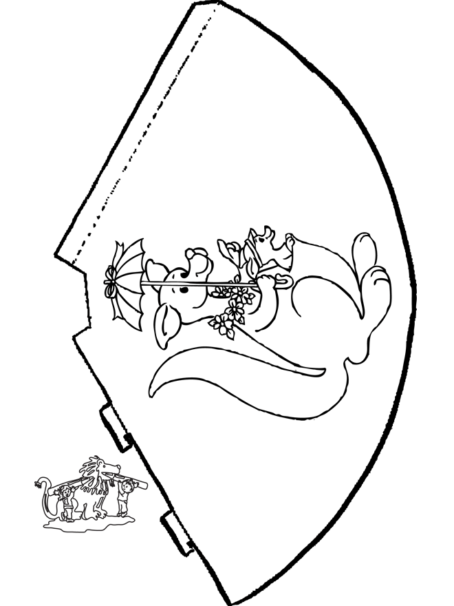 Dibujos.org / Manualidades / Sombreros / Sombrero de canguro