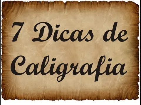 7 DICAS CALIGRAFIA VEJA ESTE VÍDEO EDITADO NO LINK http://youtu.be ...