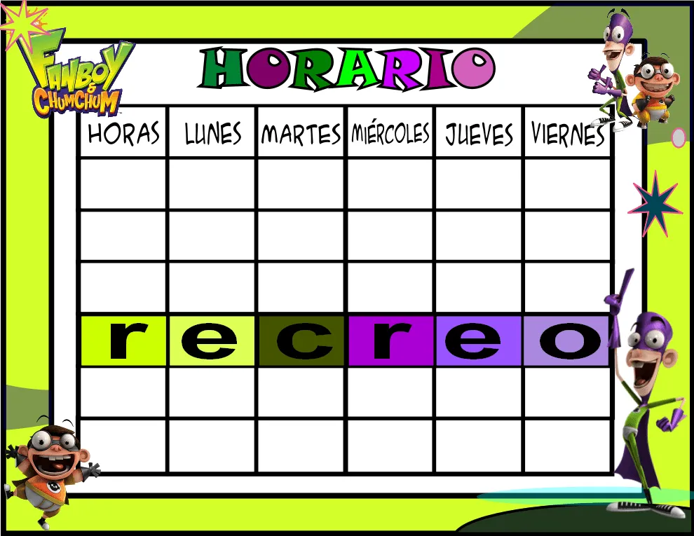 DIDACMUSICA: HORARIOS PARA IMPRIMIR