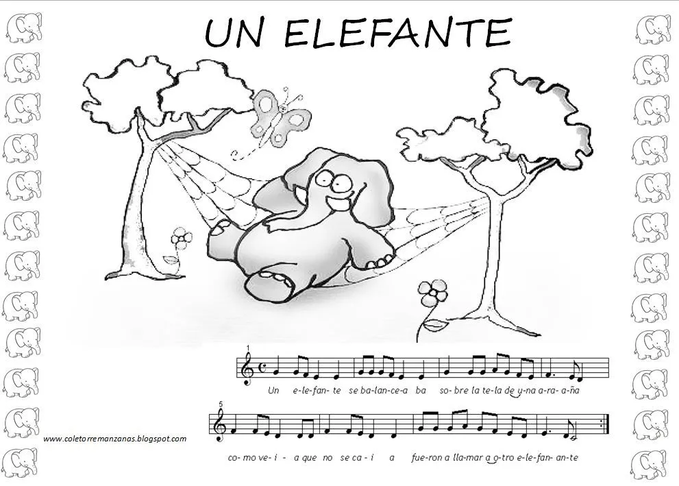 tubepartitura: Canción popular: Un elefante se Balanceaba ...