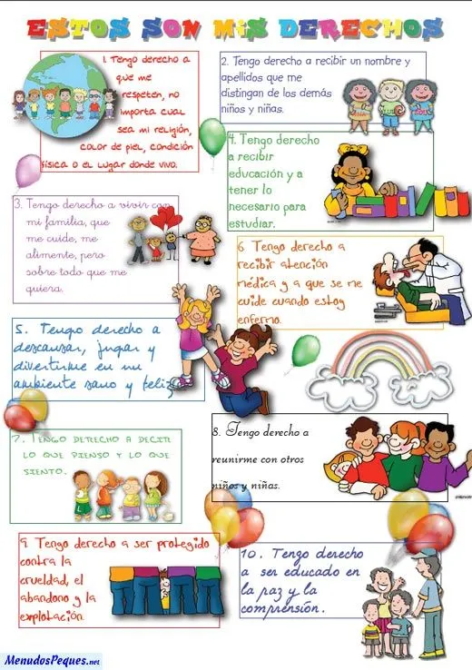 Diferencia entre deber y derecho para niños esquema - Imagui