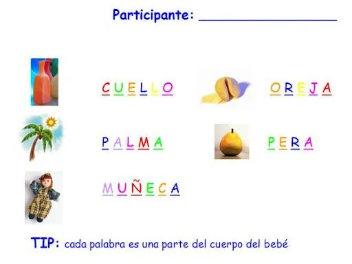 Clases de Computacion: JUegos para baby shower