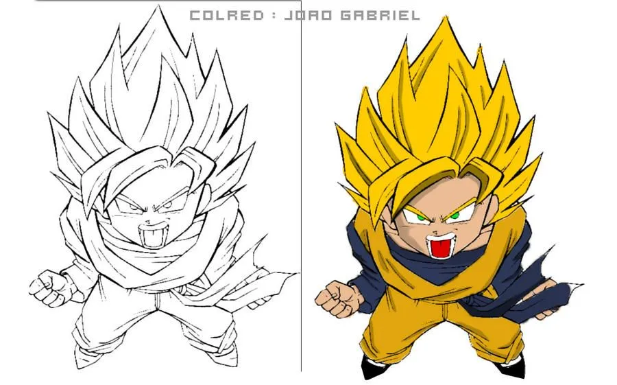 Digital Colorindo - Goten SSJ by FiveMX on DeviantArt