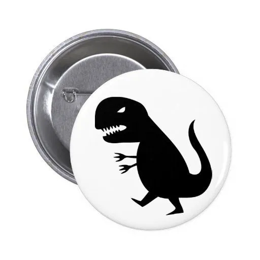 Dinosaurio de Grr Pin Redondo 5 Cm | Zazzle