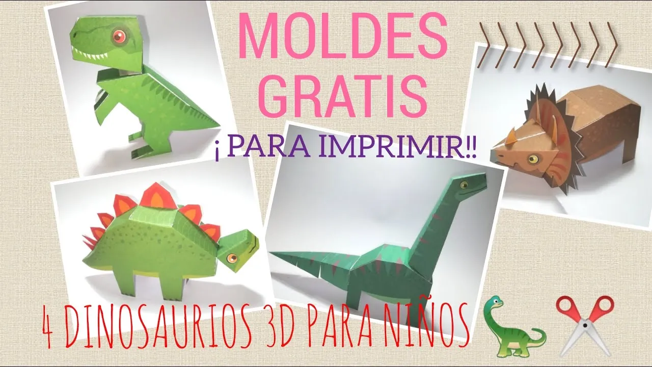 COMO HACER DINOSAURIOS DE PAPEL 