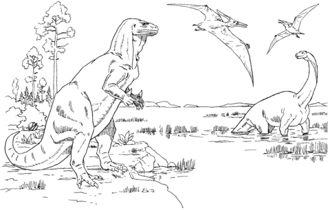 Dinosaurs coloring pages | Super Coloring - Part 7