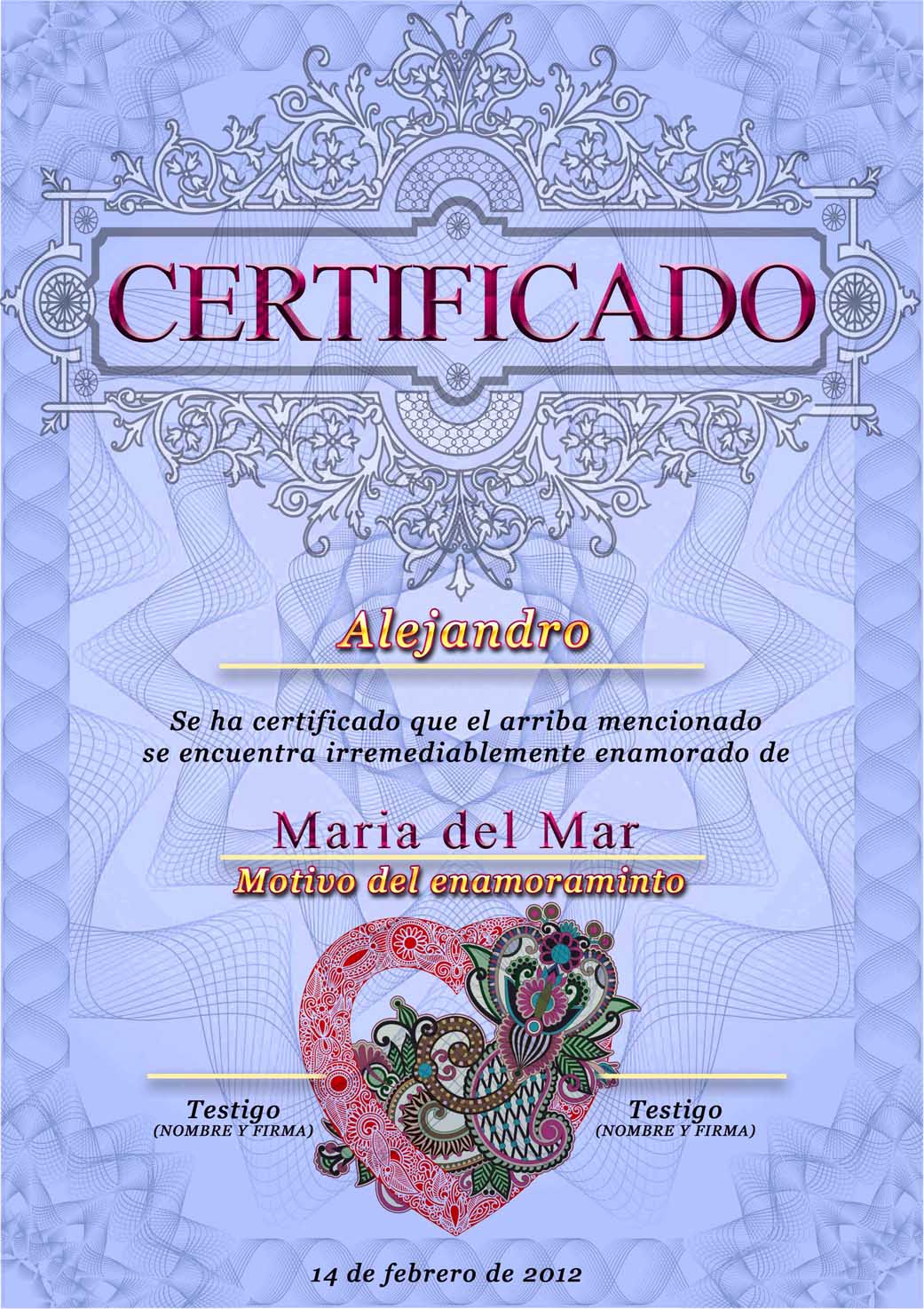 Diploma del amor - **El blog del diseñador descargar