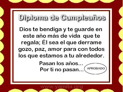 Diploma de cumpleaños | Tarjetas Cristianas