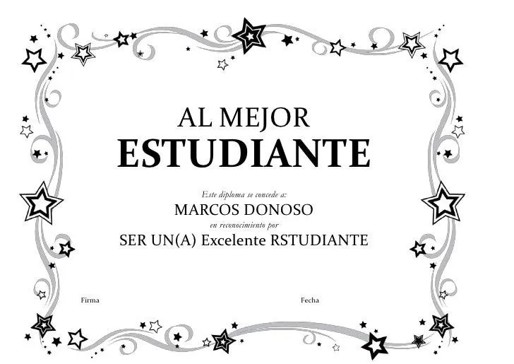 Diploma Al Mejor Estudiante