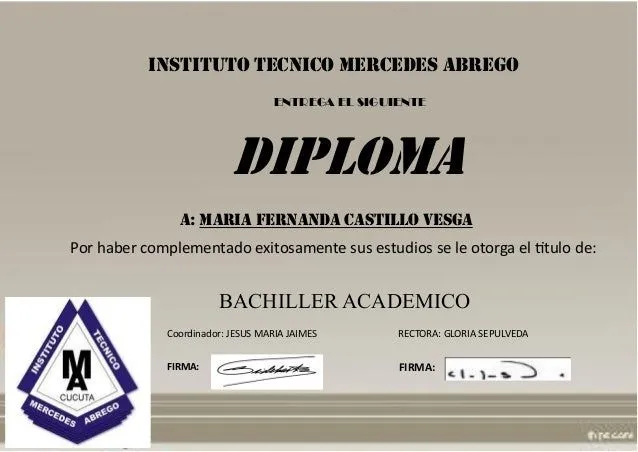 Diploma de graduacion