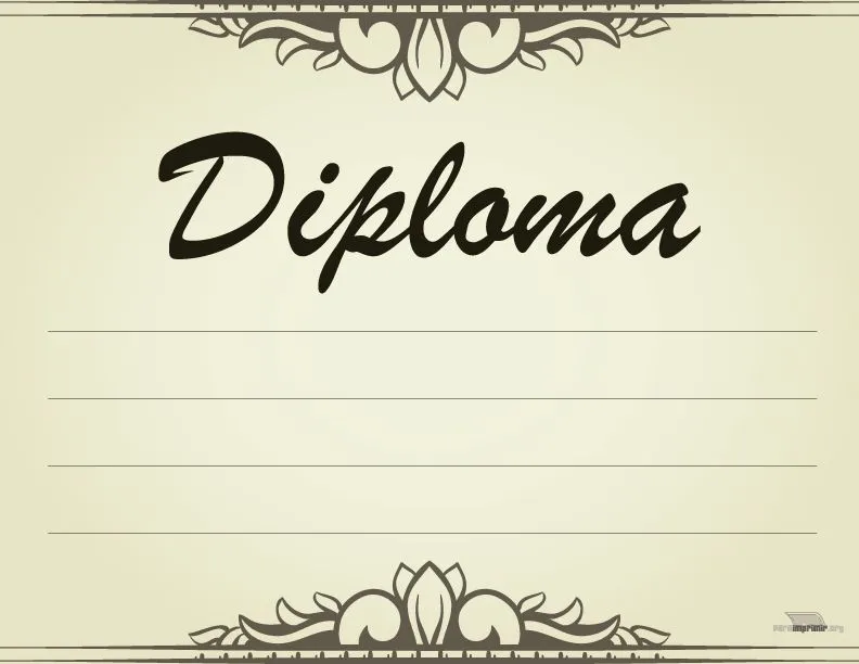 Diploma para imprimir