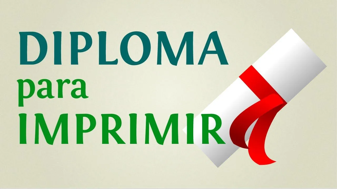 Cómo hacer un diploma para imprimir en 5 minutos paso a paso - YouTube