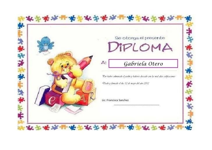 Diploma jardin