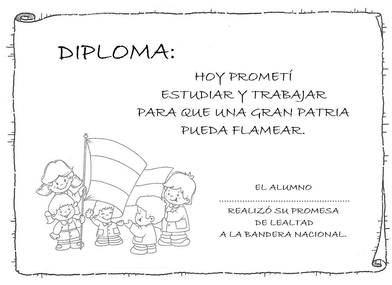 Diploma de Lealtad Cívica ~ Dibujos para Colorear Infantil