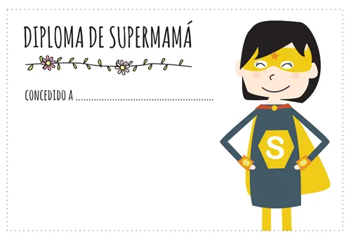 Dibujos para Colorear: Diploma para el Día de la Madre