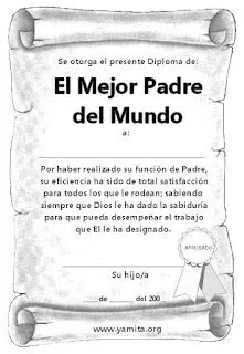 Diploma para el día del Padre | Tarjetas Cristianas