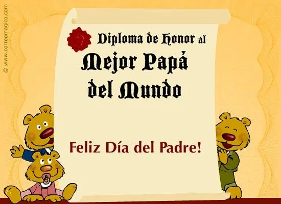 Diploma para Papá