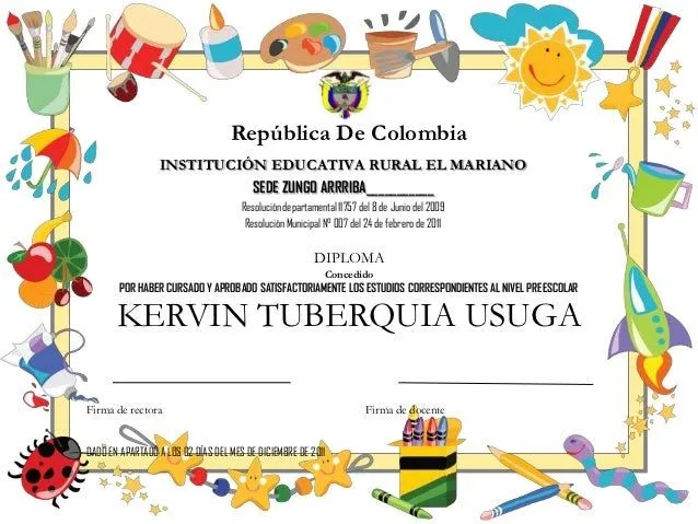 Diploma de preescola4