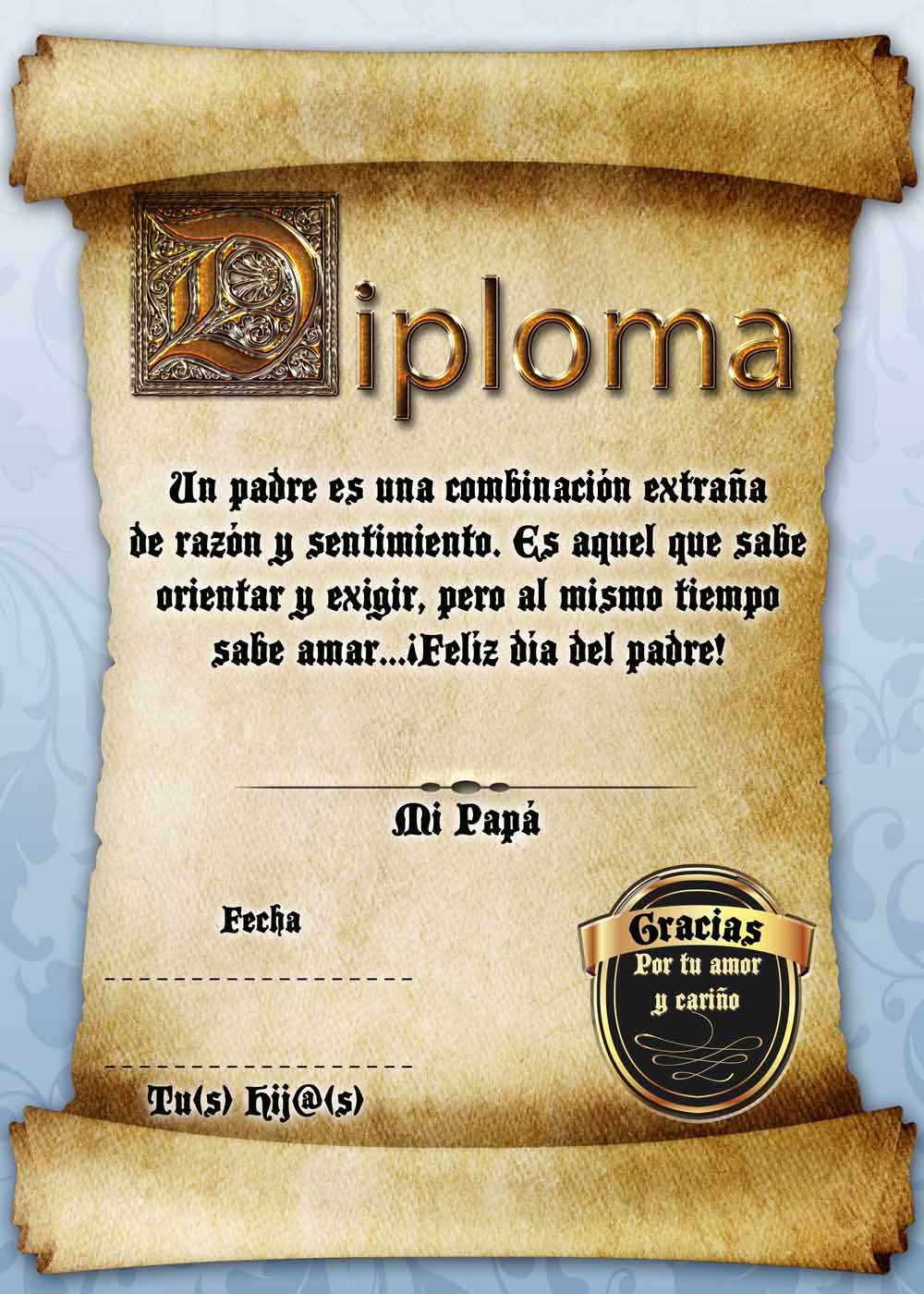 Diploma en .psd para este día del padre - **El blog del diseñador ...