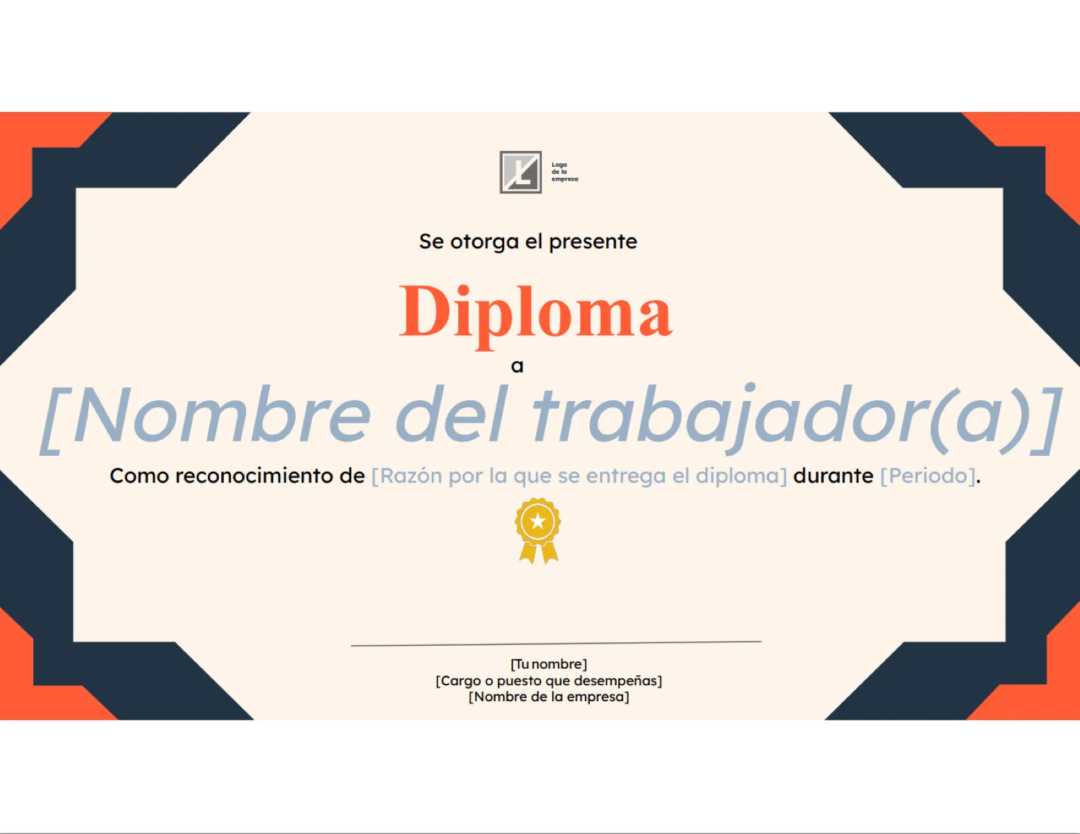 Diploma de reconocimiento laboral: plantilla gratuita en PowerPoint |  Google Slides | HubSpot