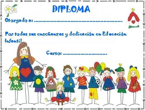 Diploma de reconocimiento para la maestra - Imagui