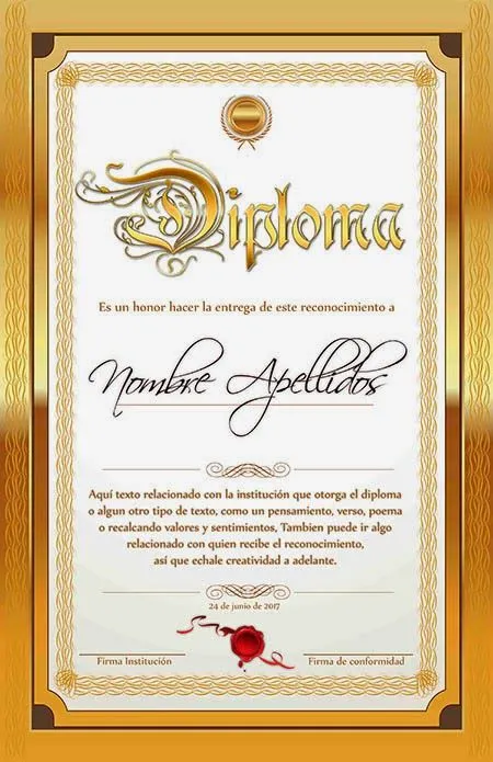 Diplomas y certificados gratis para Photoshop: enero 2015