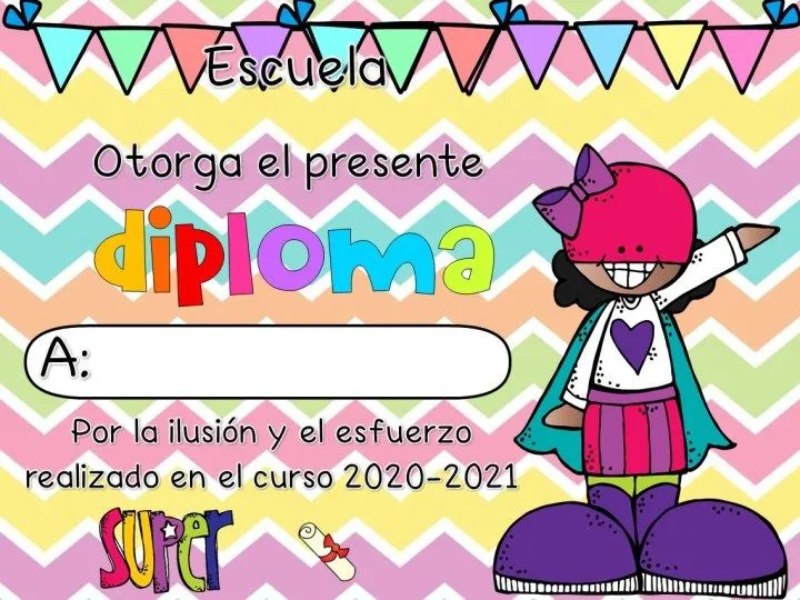 DIPLOMAS FIN DE CURSO 2020-2021 EDITABLES EN POWER POINT – Imagenes  Educativas