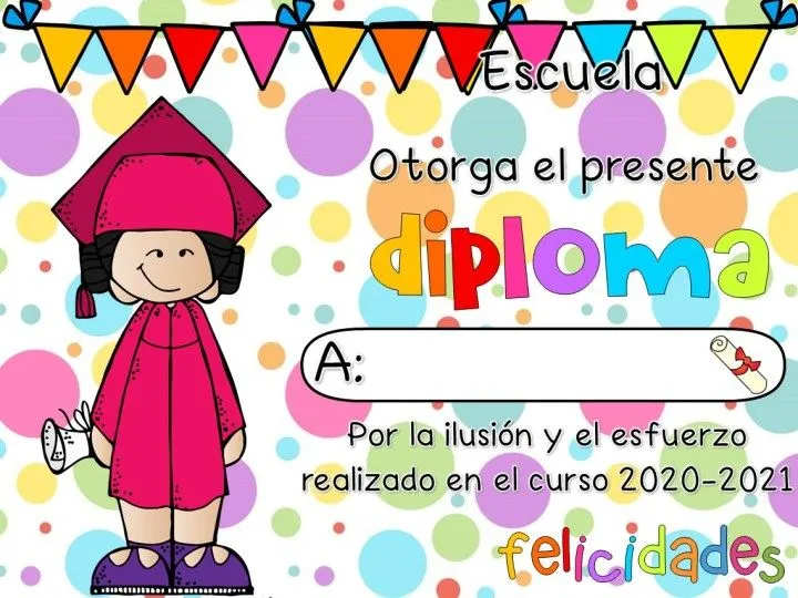 DIPLOMAS FIN DE CURSO 2020-2021 EDITABLES EN POWER POINT – Imagenes  Educativas