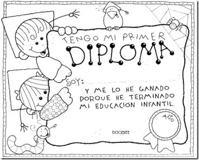 pintar y jugar: Diplomas educación infantil para imprimir