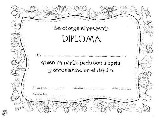 Diplomas escolares Infantiles para Niños para imprimir y descargar ...