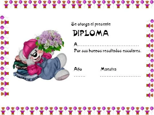 DIPLOMAS PARA IMPRIMIR Y COMPLETAR | infantil 2.0