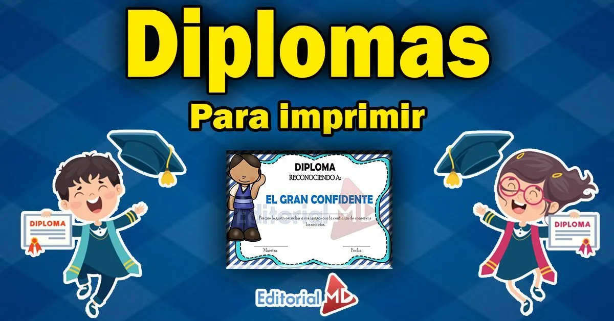 Diplomas Para Niños de Preescolar y Primaria (Para Imprimir)