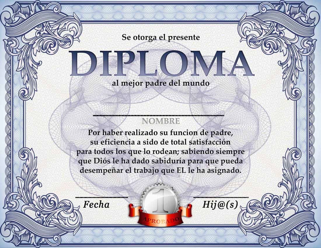 Diplomas para el Día del Padre | Dibujos para Niños