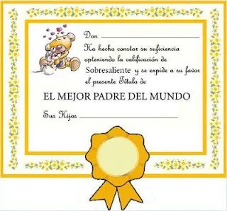 Diplomas para el Día del Padre | Dibujos para Niños