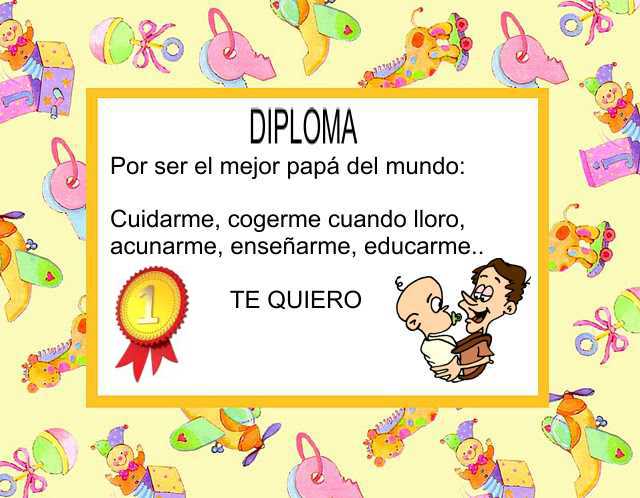 Imagenes de diplomas para papa - Imagui