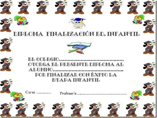 Modelos de diplomas de graduación de 6to grado para imprimir - Imagui