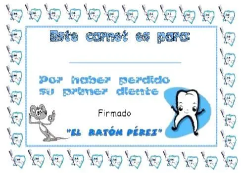 DIPLOMAS DEL RATONCITO PEREZ